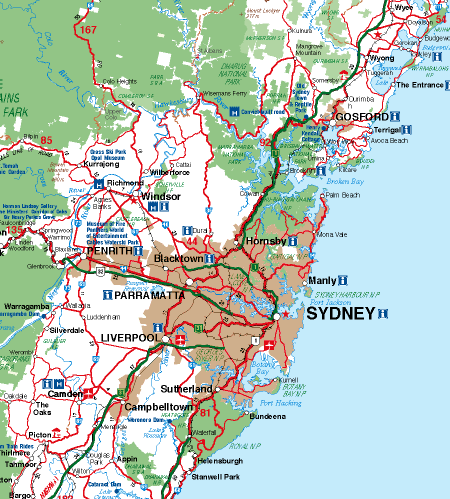 sydney regional karte